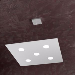 Top light area lampadario da cucina led quadrato grigio 5 luci