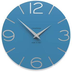 Picture of Callea design smile orologio 30 moderno da parete legno colore blu luce