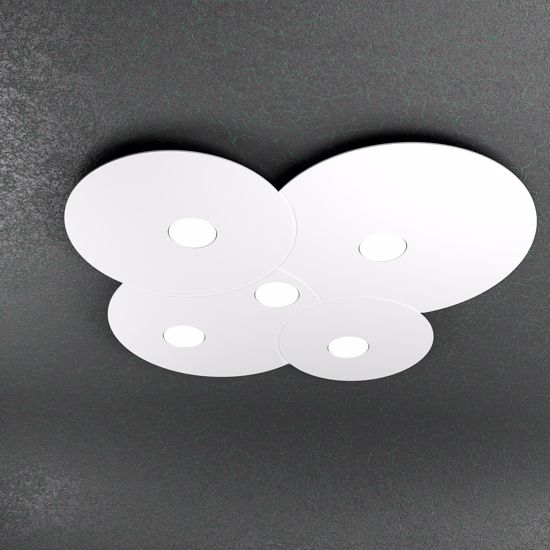 Picture of Toplight cloud ceiling lamp white modern design 5 lights