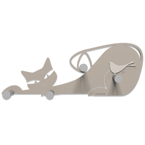 Picture of Callea design appendiabiti da parete gatto tortora moderno in legno taglio laser