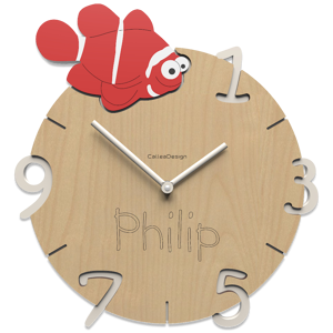 Picture of Callea design orologio per cameretta pesce rosso personalizzabile