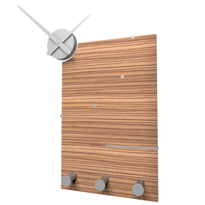 Picture of Callea design oscar unique wall clock and coat rack in zingana colour