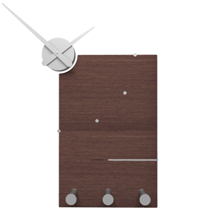 Picture of Callea design oscar unique wall clock and coat rack in wengé oak colour