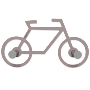 Picture of Callea design appendiabiti da parete moderno bicicletta grigio prugna