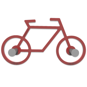 Picture of Appendiabiti da parete moderno bicicletta rubino callea design