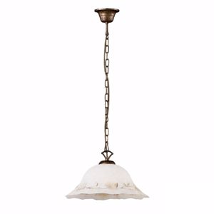Picture of Ideal lux foglia sp1 d40 hand decorated pendant lamp