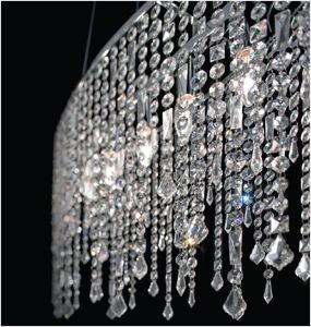 Picture of Ideal lux rain pendant lamp with crystals sp3 3 lights