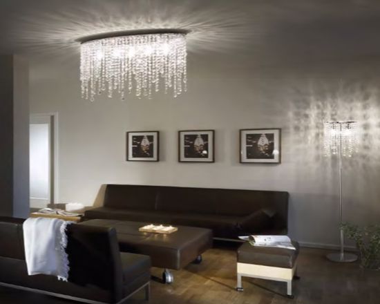 Picture of Ideal lux rain pendant lamp with crystals sp3 3 lights