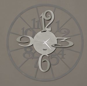 Picture of Kalesy small wall clock ø50 aluminium slate coloured arti e mestieri