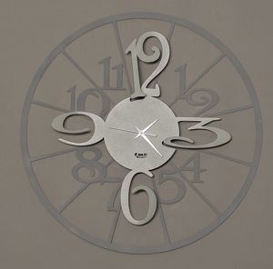 Kalesy small wall clock ø50 aluminium slate coloured arti e mestieri