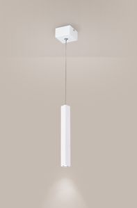 Picture of Isyluce affralux pendant light led white parallelepiped above island/peninsula kitchen