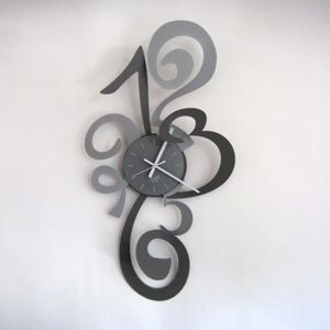 Picture of Arti e mestieri truciolo wall clock modern art slate and aluminium chippins