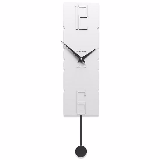 Picture of Callea design modern pendulum clocks rock white