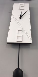 Picture of Callea design modern pendulum clocks rock white