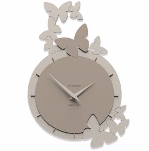 Callea design dancing butterfly wall clock dove grey