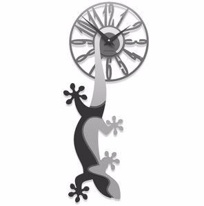 Picture of Callea design hanging gecko modern wall clock black