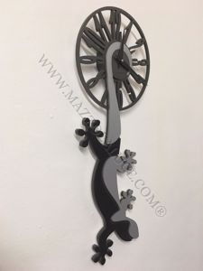 Picture of Callea design hanging gecko modern wall clock black