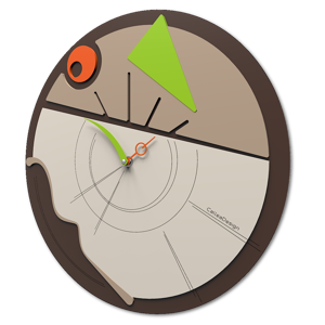 Picture of Callea design art-o orologio da parete moderno caffelatte verde arancione
