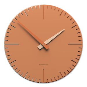 Callea design exacto orologio da parete moderno abbronzato arancione legno taglio laser