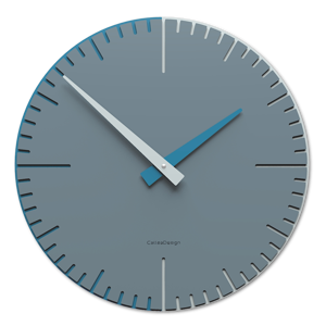 Picture of Exacto orologio da parete moderno carta da zucchero blu bianco in legno callea design