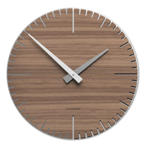 Picture of Callea design particolore orologio da muro exacto noce canaletto grigio bianco in legno