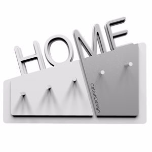Picture of  callea design home modern wall key holder in aluminium colour
