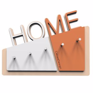 Picture of Callea design home wall key holder modern design terracotta colour 