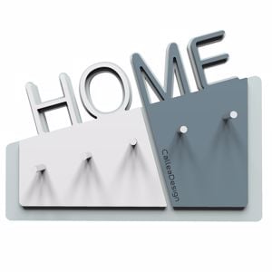 Callea design home wall key holder in mid blue colour modern design
