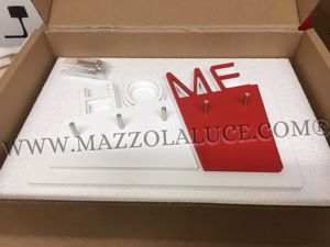 Picture of  callea design home wall key holder in flame red colour minimal design