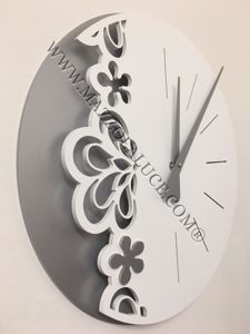 Callea big merletto wall clock ø45 in white colour