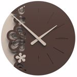 Callea big merletto wall clock ø45 in chocolate colour