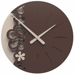 Picture of Callea big merletto wall clock ø45 in chocolate colour