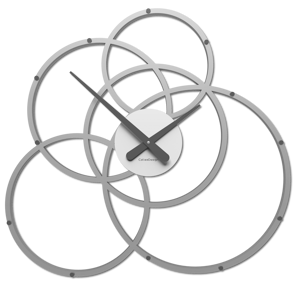 Picture of Callea design black hole orologio moderno da parete cerchi colore alluminio bianco
