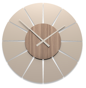 Picture of Callea design extreme l orologio da parete moderno noce canaletto tortora in legno 100cm