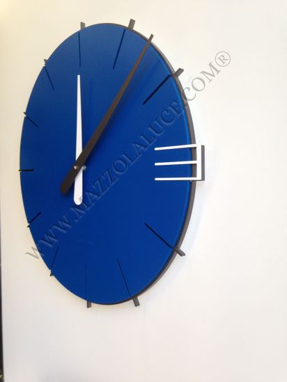 Callea design mike minimal wall clock in electric blue colour