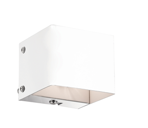 Picture of Ideallux flash ap1 white rectangular wall lamp in white metal