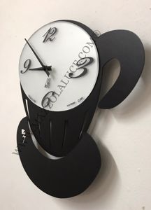 Picture of Arti e mestieri pause wall clock black cup-shaped