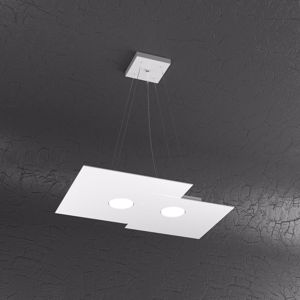Picture of Modern pendant light rectangular white design toplight plate 2 lights