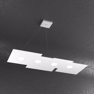 Modern led pendant light rectangular 4 light white design top light plate