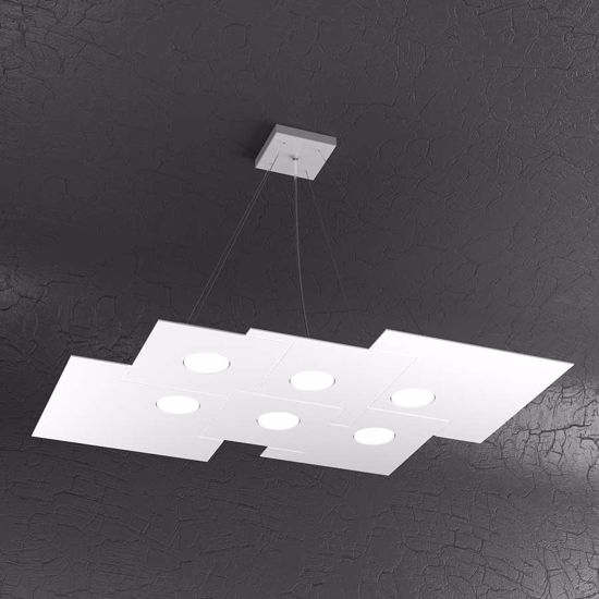 Picture of Top light plate led pendant white 6 lights