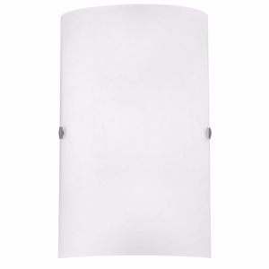 Picture of Modern wall light satin white glass and nickel steel