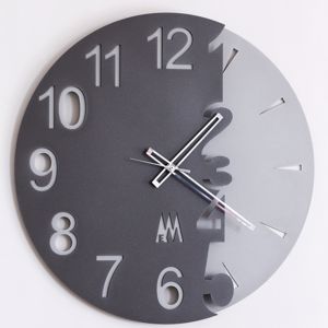 Picture of Arti e mestieri full moon wall clock modern design anthracite