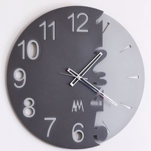 Arti e mestieri full moon wall clock modern design anthracite