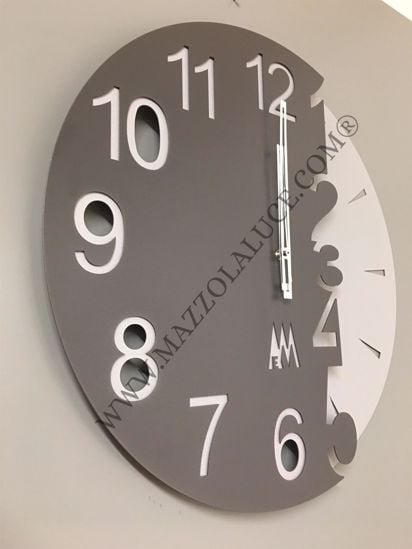 Picture of Arti e mestieri full moon wall clock modern design anthracite