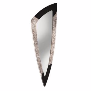 Picture of Pintdecor spike wall mirror coffee-coloured hand-decorated with embossed silver foil details