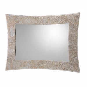 Pintdecor vega original wall mirror hand-decorated with embossed silver foil details horizontal/vertical hanging
