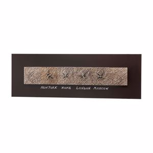 Picture of Pintdecor minuti secondi wall clock contemporary design hand-decorated silver foil details