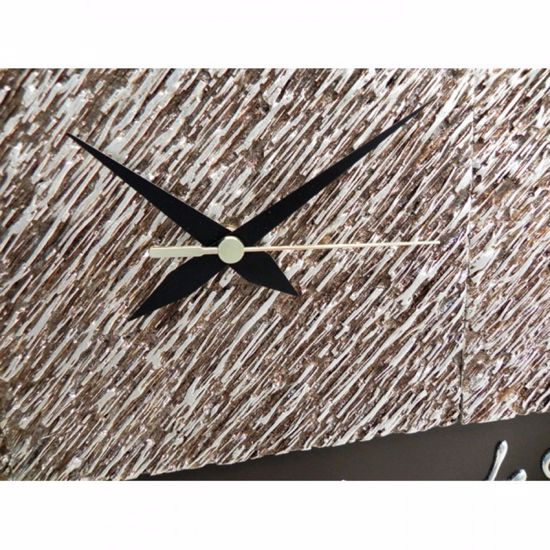 Pintdecor minuti secondi wall clock contemporary design hand-decorated silver foil details