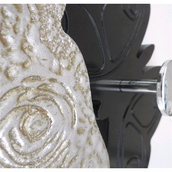 Picture of Pintdecor melitea wall coat hanger butterfly-shaped coffee lacquered and hand-decorated with silver foil details