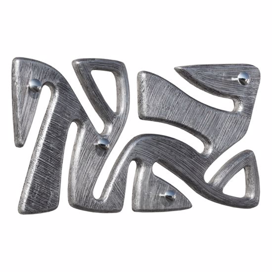 Picture of Pintdecor tribal coat hanger contemporary design hand-decorated with silver foil details
